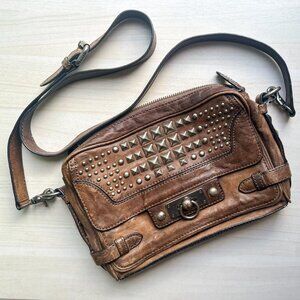 Frye Cameron Studded Clutch – Taupe Leather – Chic & Neutral